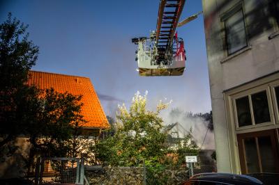Nuertingen: Brand eines leerstehenden Hauses und mehreren Schuppen